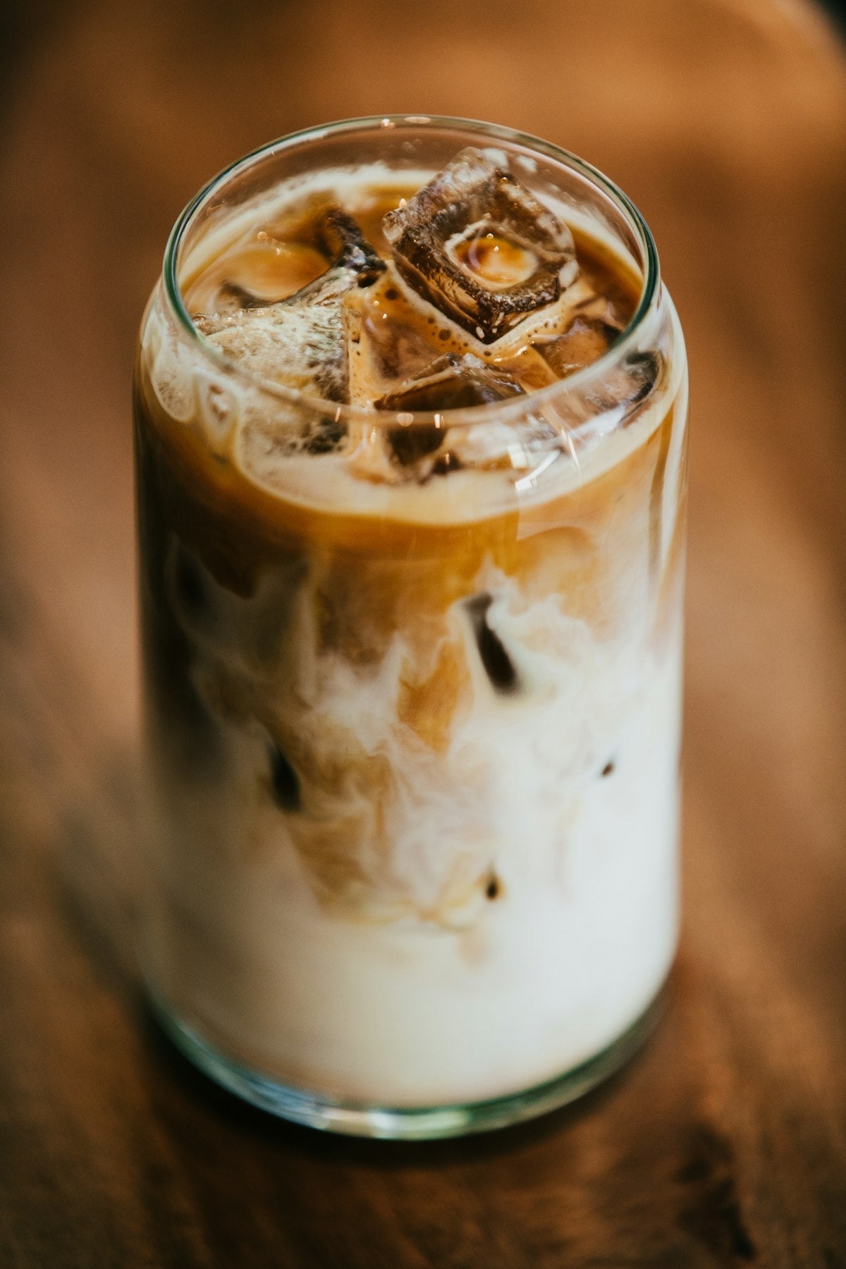 Cold brew and iced coffee in glasses on a table