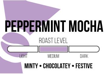 Peppermint Mocha Flavored Roasted Coffee Beans