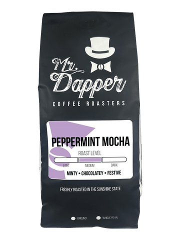 Peppermint Mocha Flavored Roasted Coffee Beans