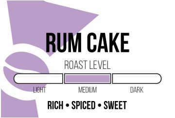 Rum Cake Flavored Roasted Coffee Beans